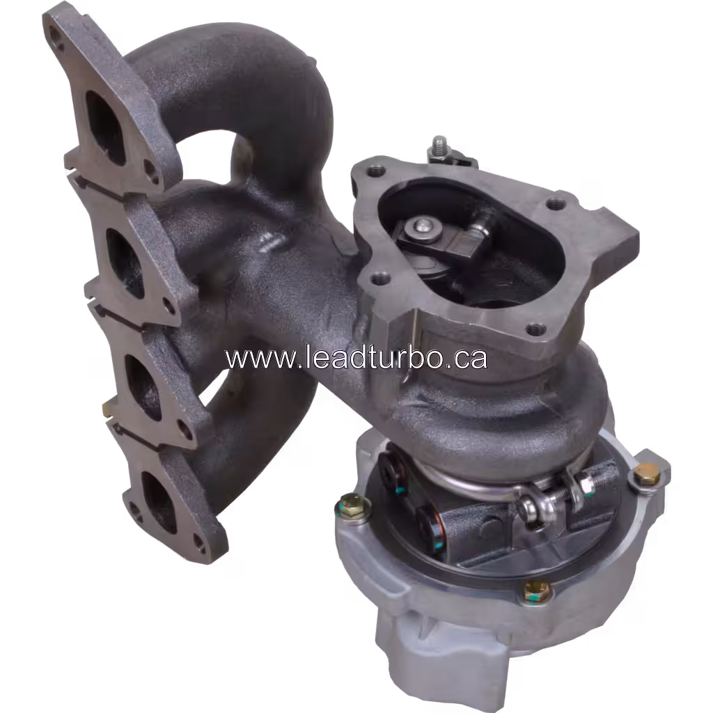 Turbosprężarka zamiennik do Volkswagen Polo V 1.4 TSI i Audi A1 bottom 45 degree view