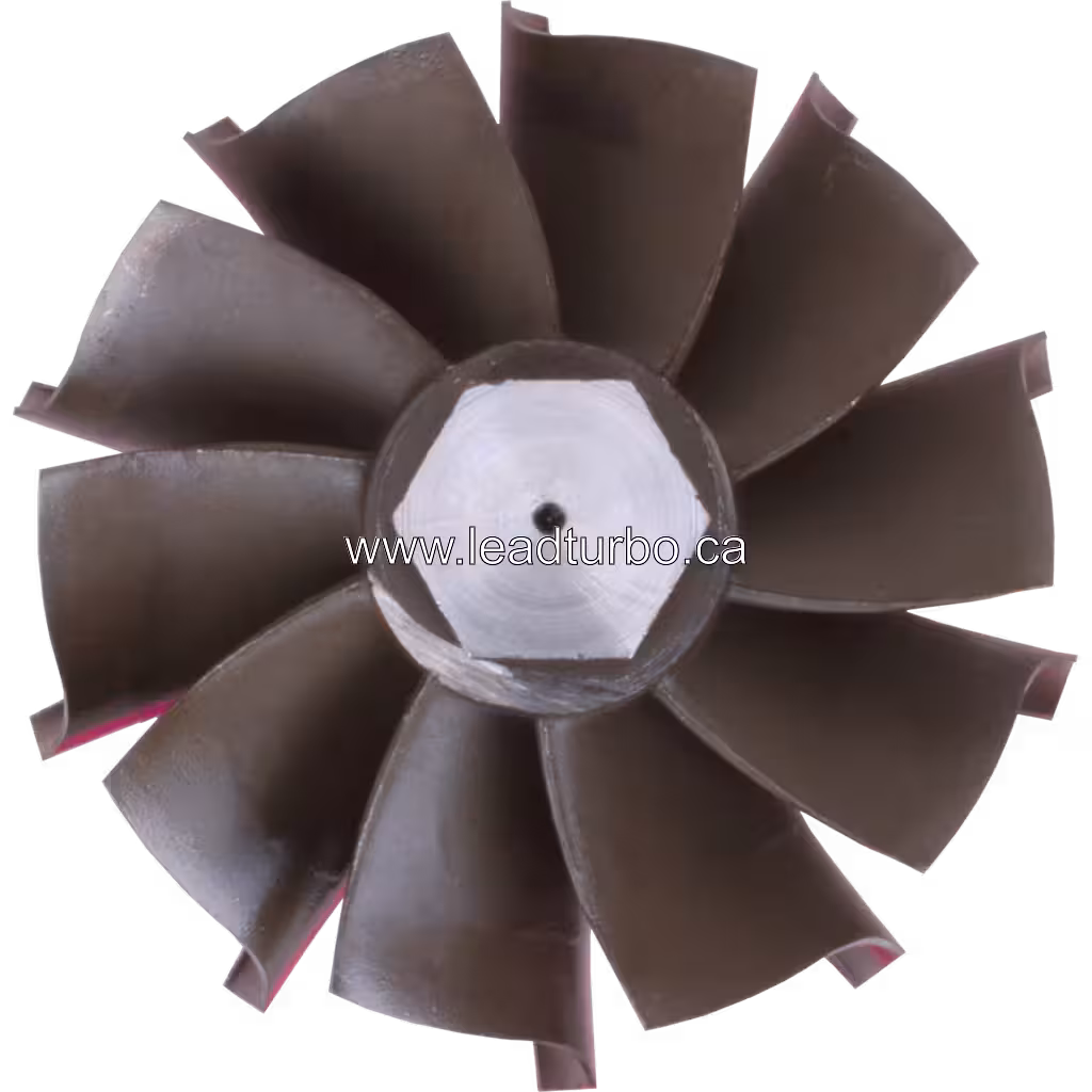 Turbina FOR 239-9988 TW do GTA5008B widok z przodu, ciemne metalowe łopatki