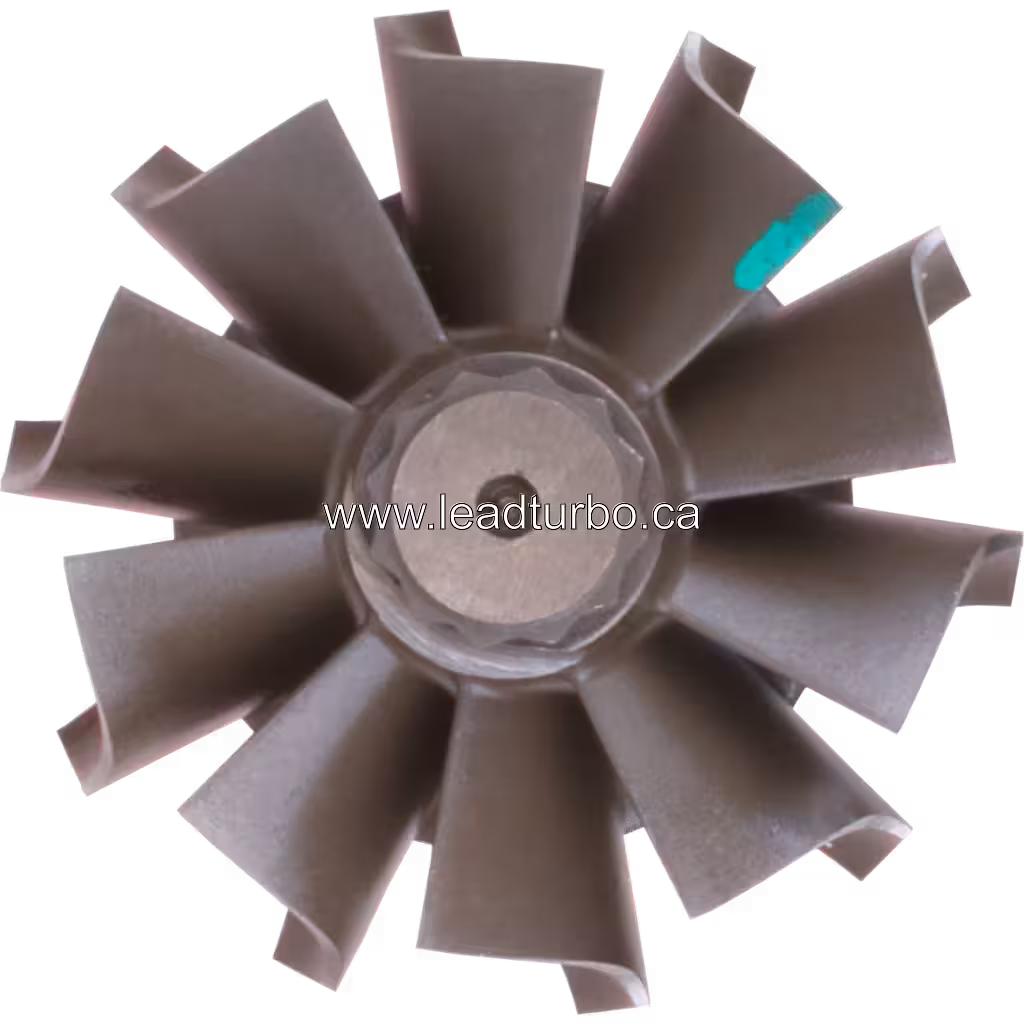 Turbina 317877 TW S200S017 widok z przodu – łopatki i wałek