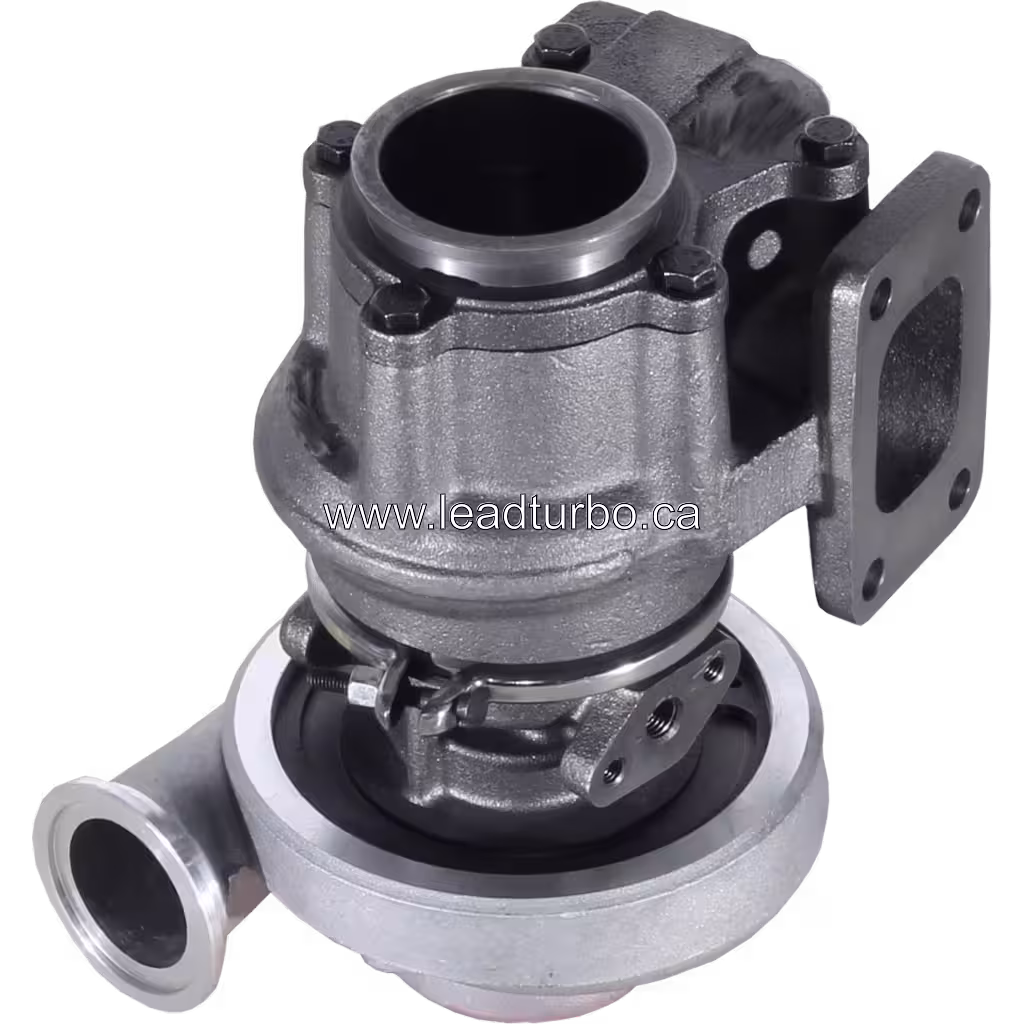 Турбокомпресор 3592316 HX30W заміна для Cummins 4BT bottom 45 degree view