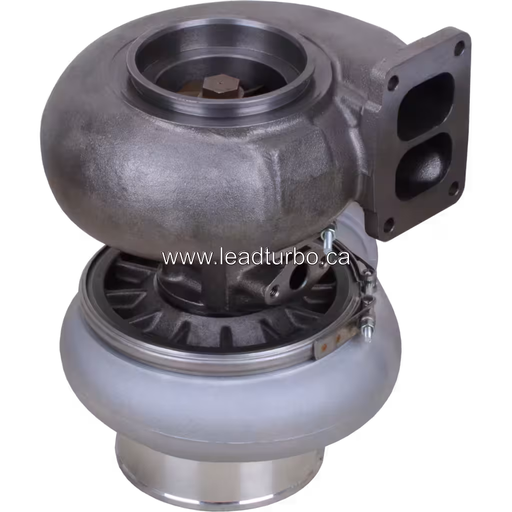 Turbosprężarka 0R9899 GT5002 zamiennik do CAT 3406W bottom 45 degree view