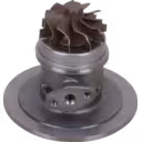 Vue de dessous à 45 degrés du core HX40W montrant la roue turbine et le bride de fixation