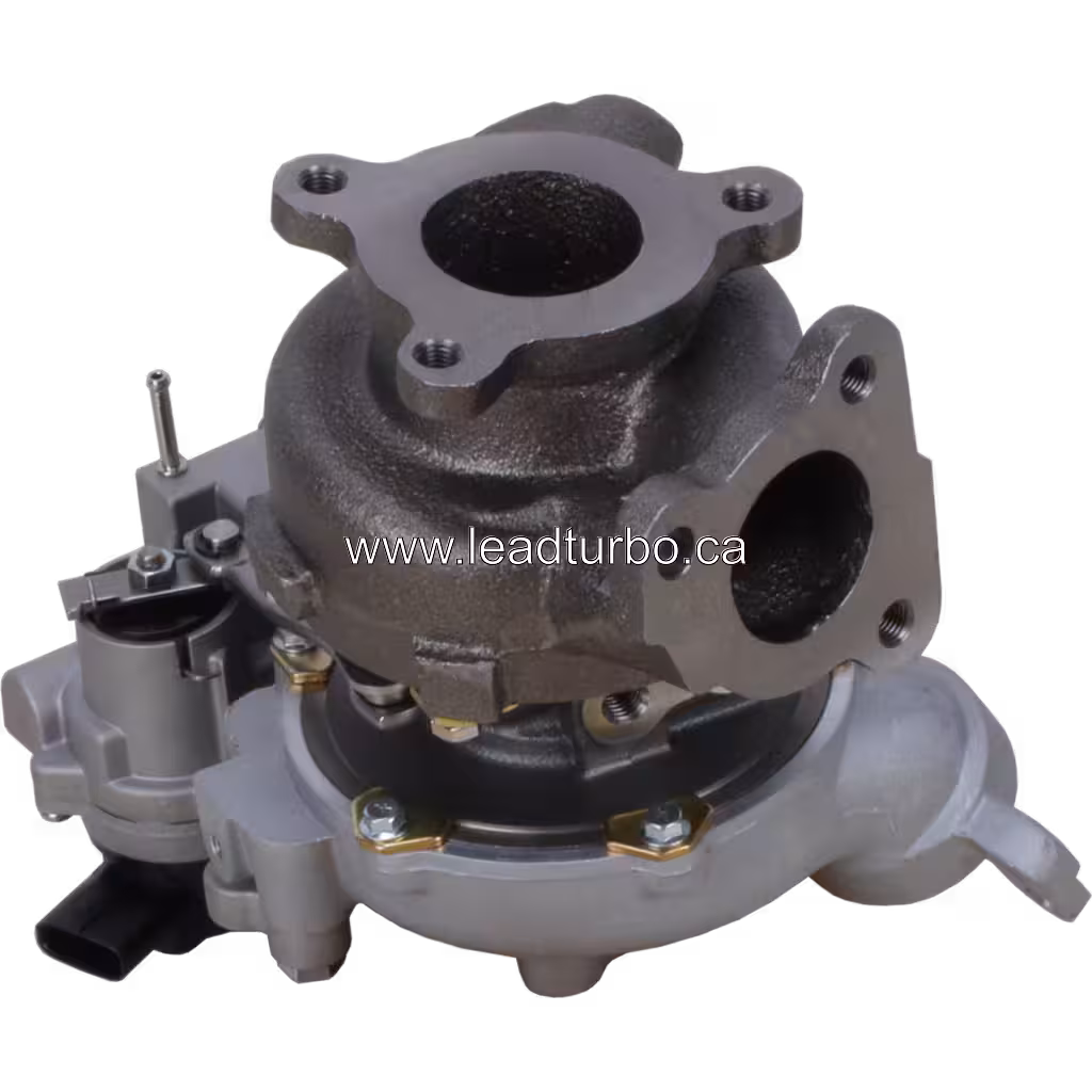 Turbosprężarka 17208-51010 RHV4 zamiennik do Toyota 1VD-FTV bottom 45 degree view