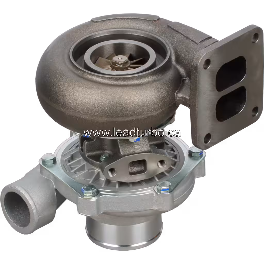 Turbosprężarka RE26120 TA3401 do John Deere 6359T bottom 45 degree view