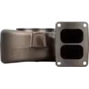 4043607 HC5A turbine housing front view with two-port rectangular flange