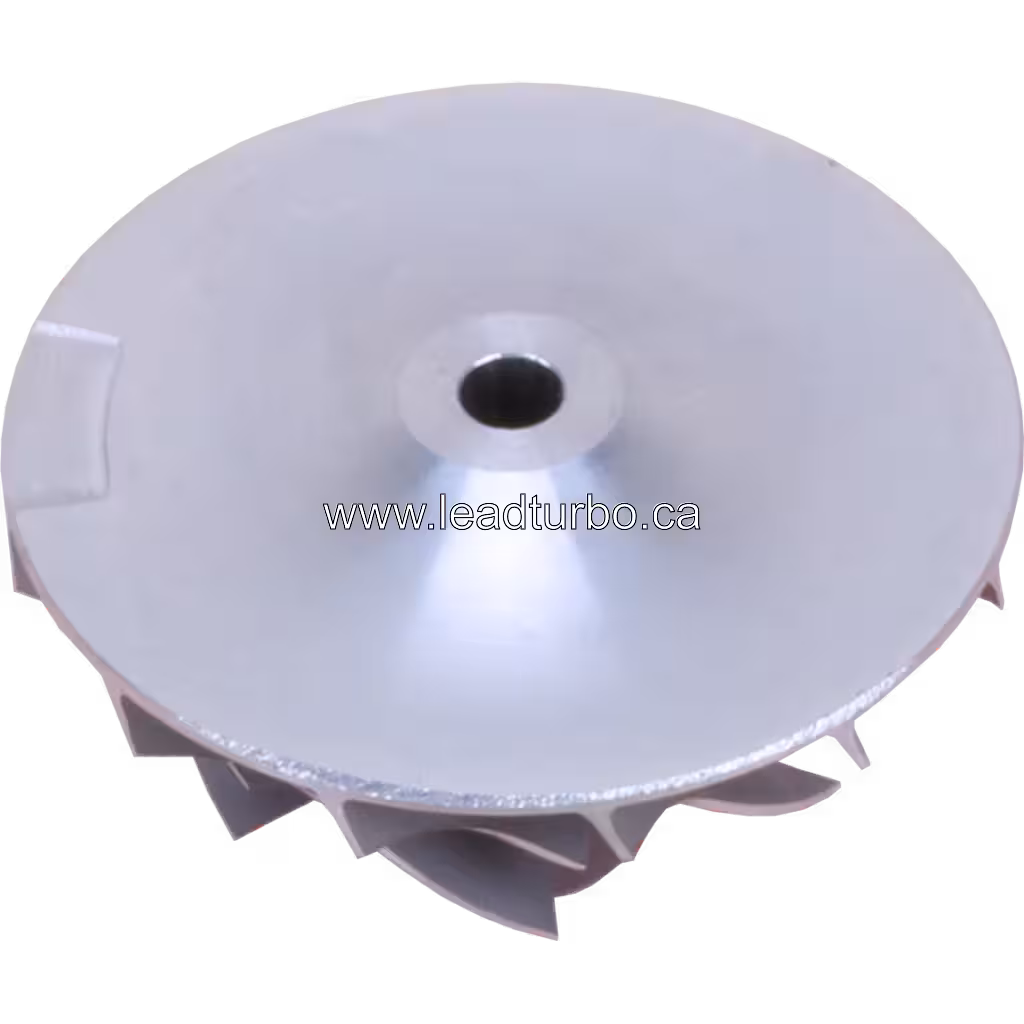 465819-0003 CW Compressor Wheel J96 Turbocharger bottom 45 degree view