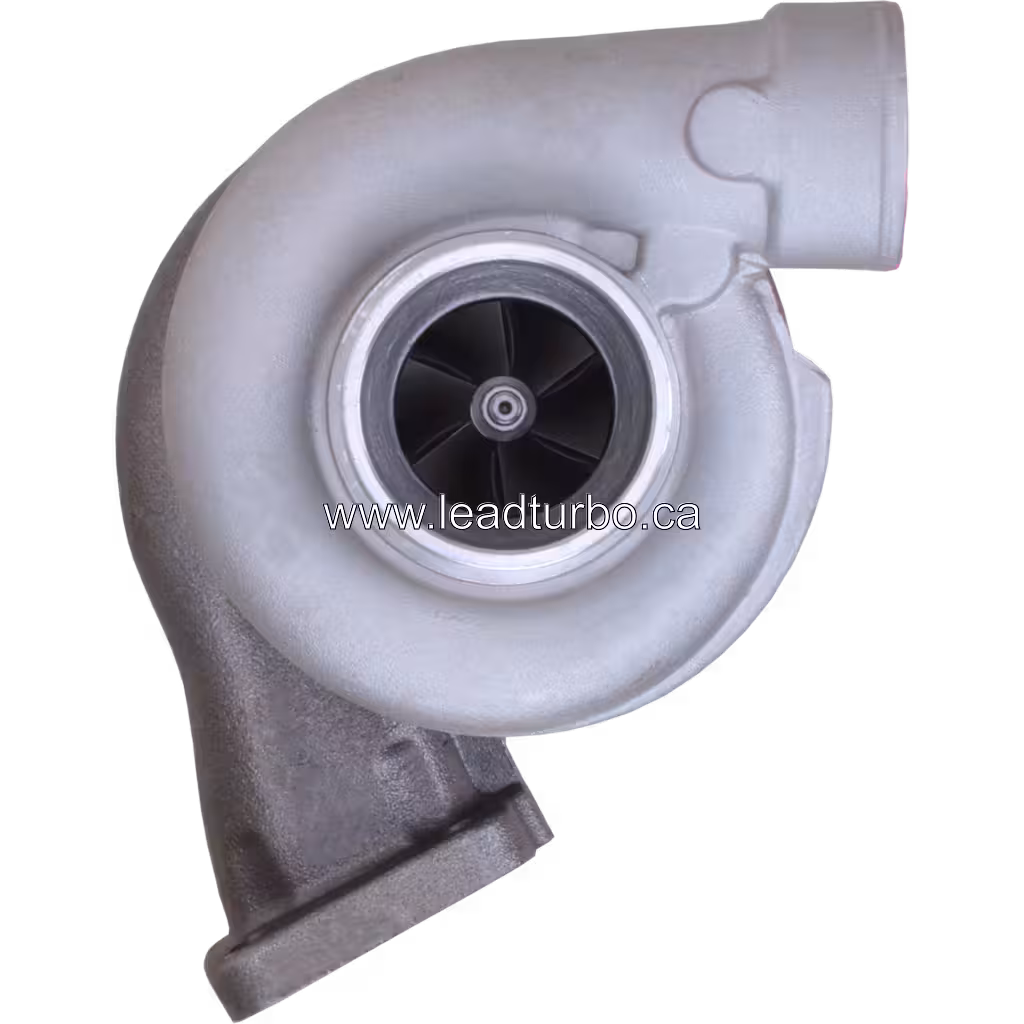 Vista frontal do turbo 466898-5006 TB2518 mostrando o compressor
