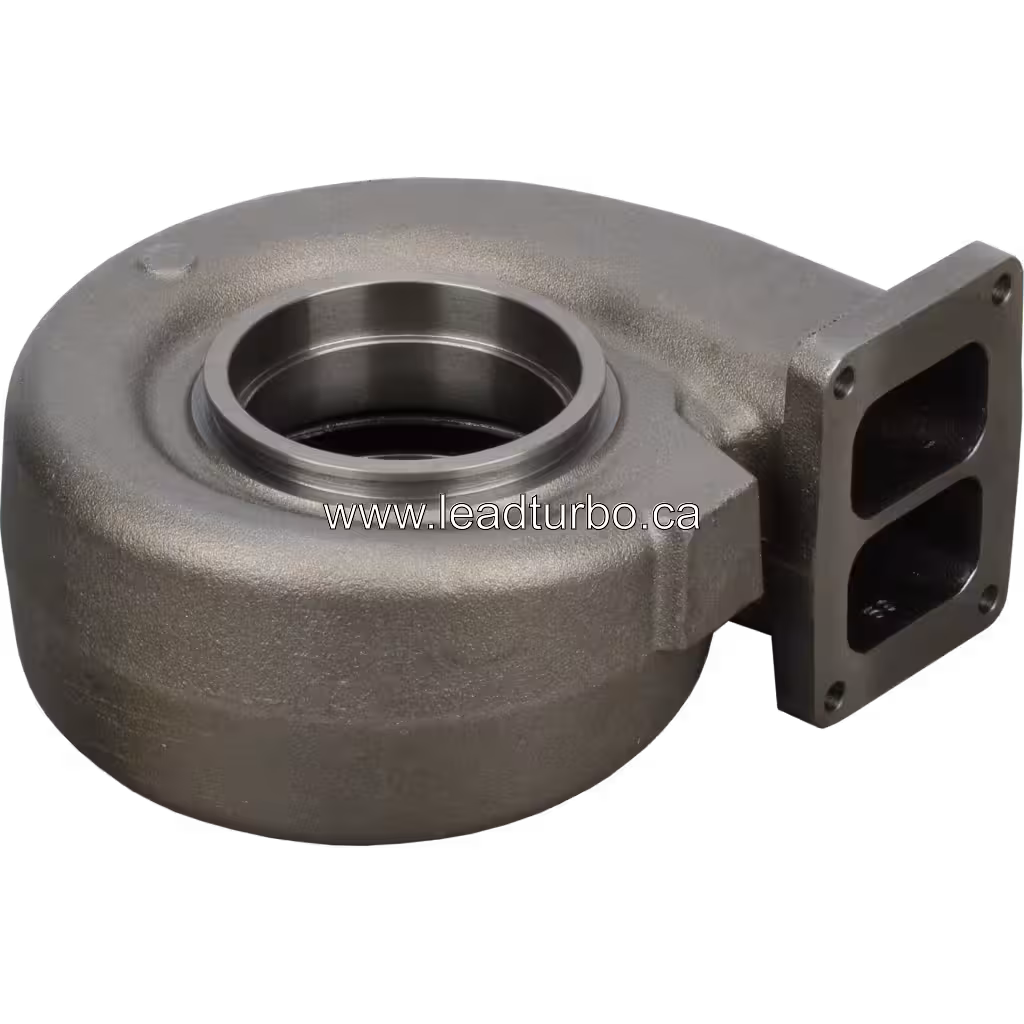 Turbine Housing 3522923 Seitenansicht mit quadratischem Abgasflansch