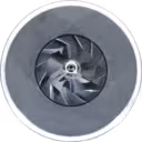 Вид спереду Core FOR 7C3446 (TA3107) для Perkins/Cummins: компресорне колесо та корпус