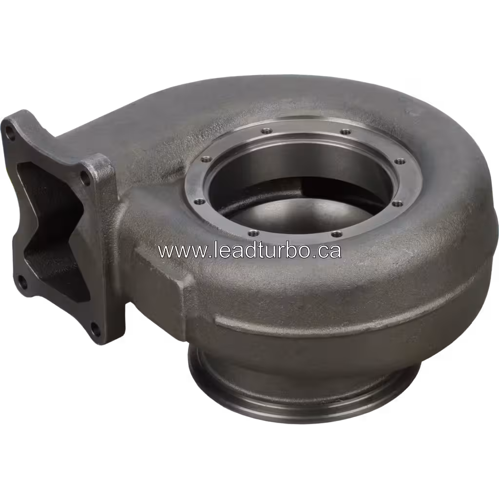 Vista lateral da Turbine Housing FOR 4025150 TH com furo de rolamento