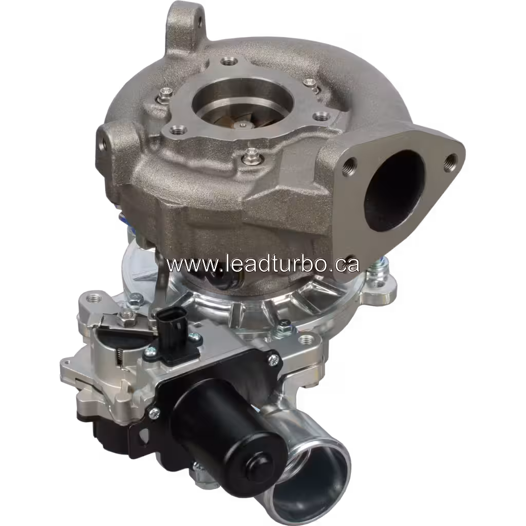 Turbo 17201-30160 vista lateral e conexões