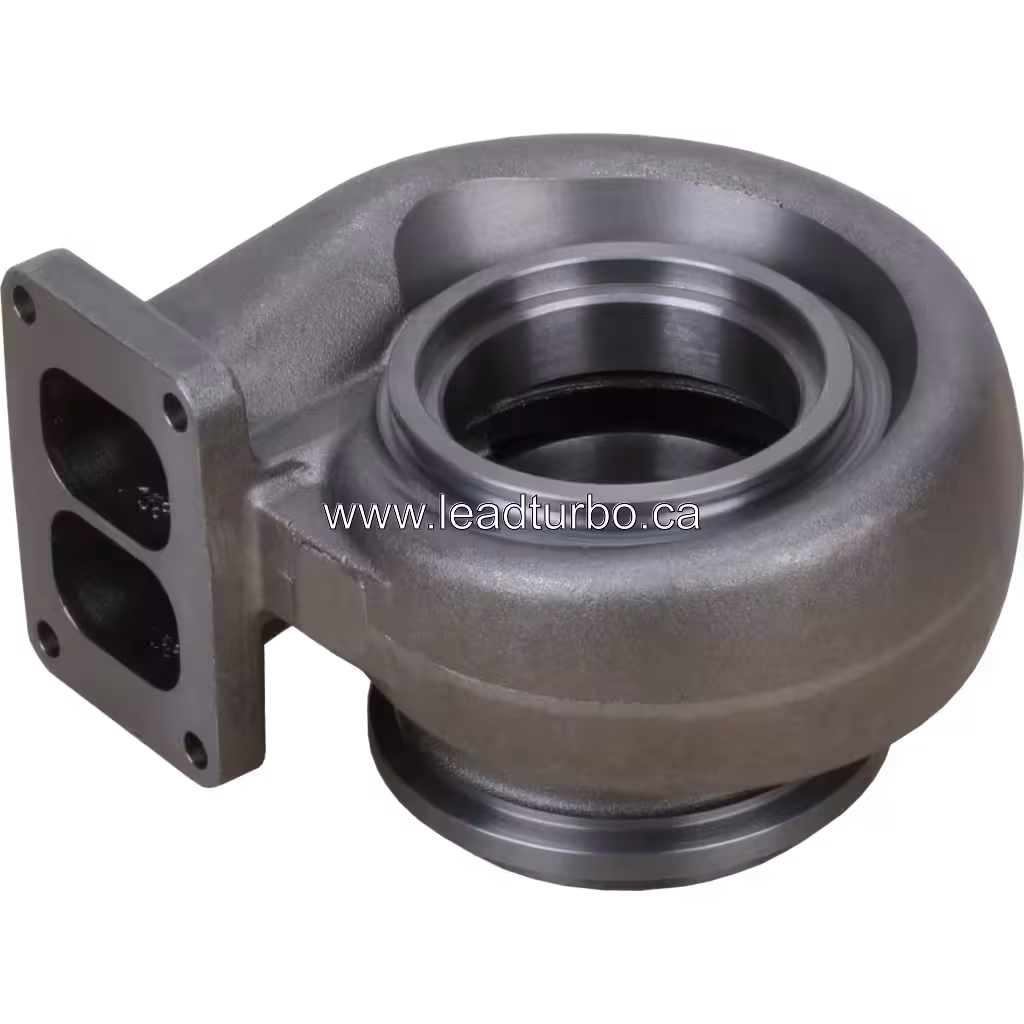 Корпус турбіни турбокомпресора S410SX (14961016100) для CAT C15 / 3406E bottom 45 degree view