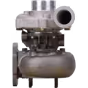 Turbo TA3137 6207818330 para Komatsu PC150-6, vista frontal com carcaça do compressor prateada