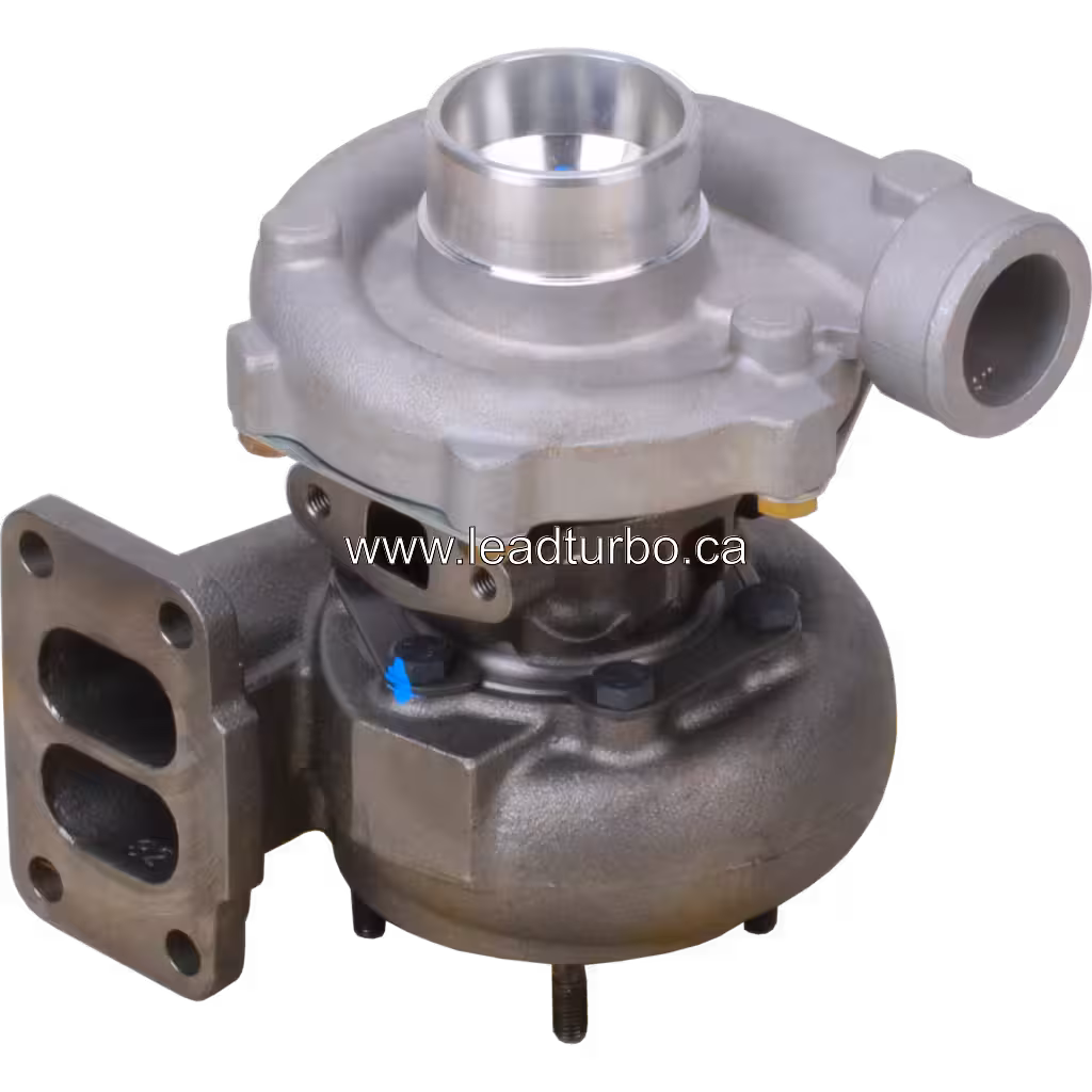 Turbo 6207818330 TA3137, vista replacement a 45 graus mostrando a entrada do compressor polida