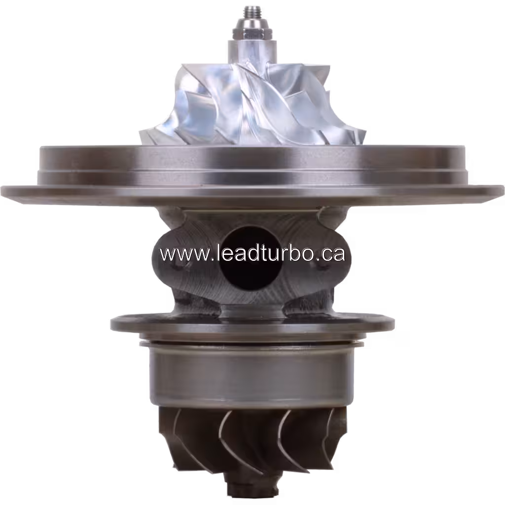 Vista frontal del core de turbocompresor B2G003 FOR 2500841 con rueda de compresor pulida