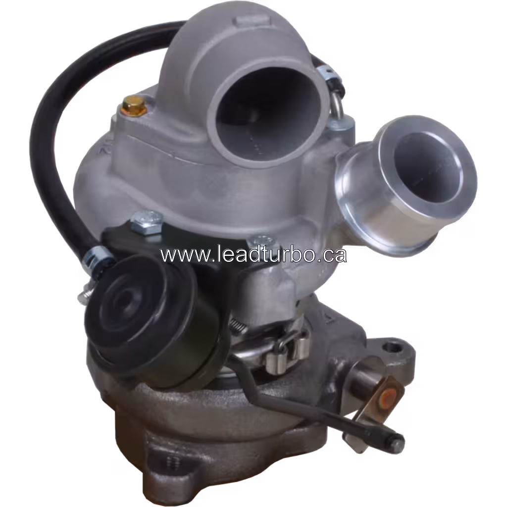 Turbosprężarka 28200-42800-R TF035 widok z góry, obudowa turbinowa i kompresorowa, referencja OEM 49135-04350-R