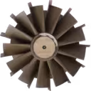 Vista frontal e replacement da Turbine Wheel 4035360 para Cummins QSK50