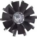 173314 turbine wheel shaft and blade detail