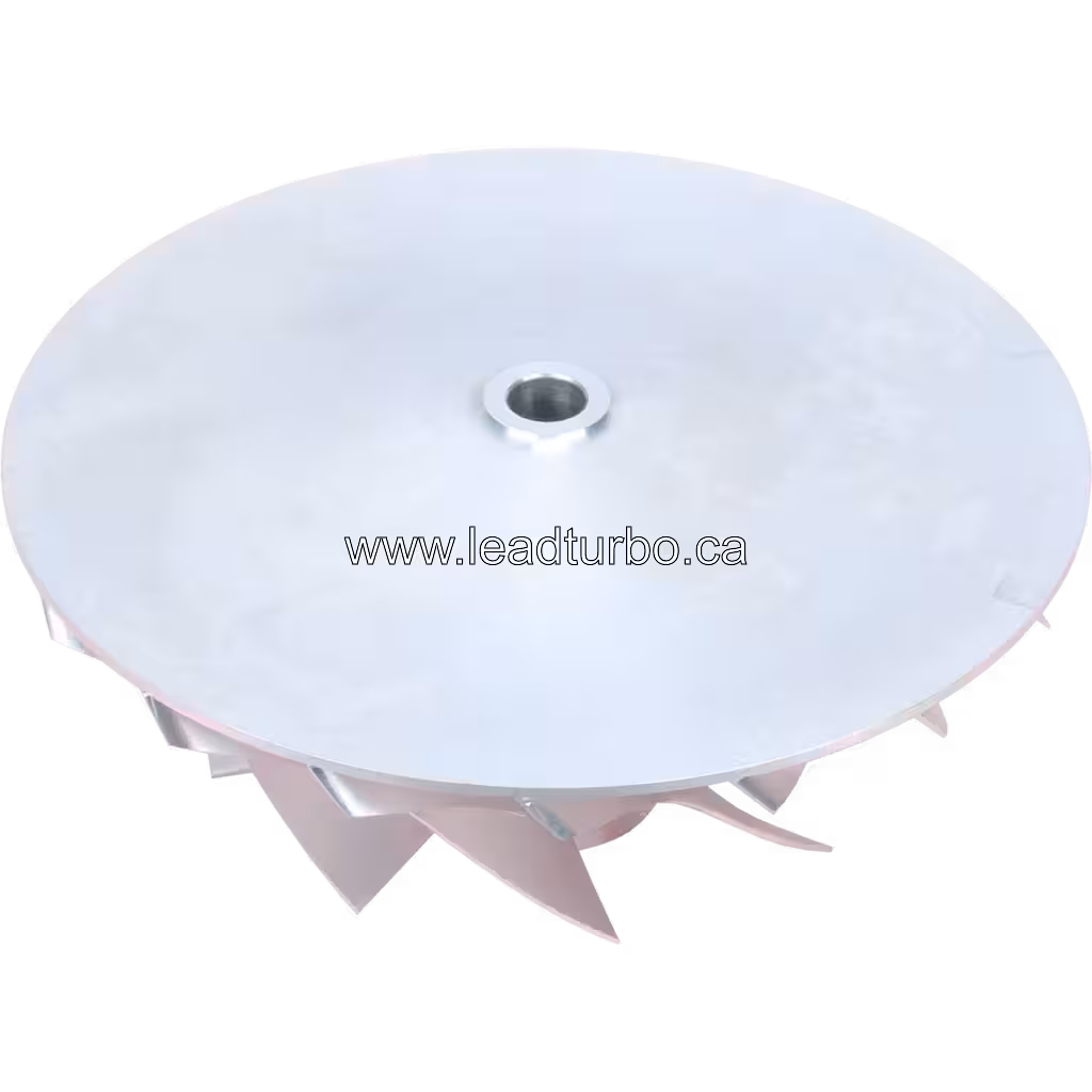 Compressor wheel 2835438A HX83 para CUMMINS QSK19 805HP - Vista inferior 45 graus