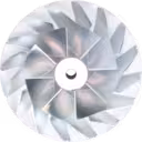 Compressor wheel 2835438A HX83 para CUMMINS QSK19 805HP - Vista frontal