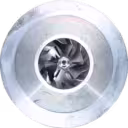 Vista frontal do core de turbocompressor GT3576 700267-0001 com roda de compressor prateada