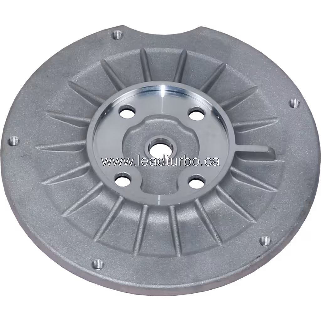 Placa Traseira de Turbocompressor J96 VA430101 BP bottom 45 degree view