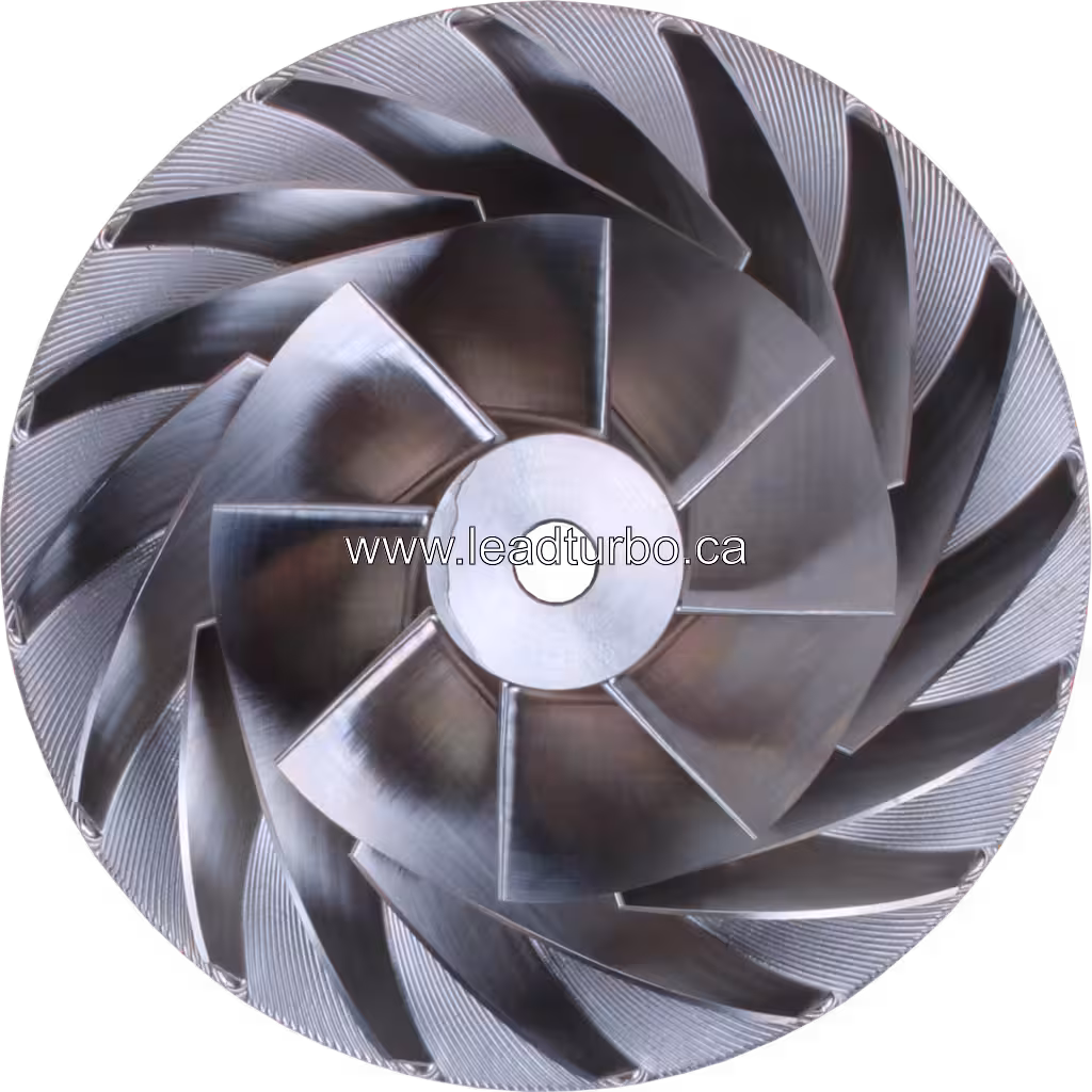 Roue de compresseur FOR 4041789 CW HE851 vue de face, métal argenté