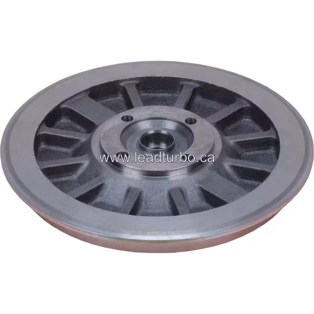Heavy equipment turbo back plate component