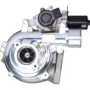 17201-0L040 turbocharger side view showing compressor housing