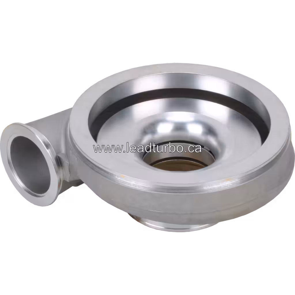 HX60 Compressor Housing, Oberansicht mit Befestigungsflansch und Bohrungen