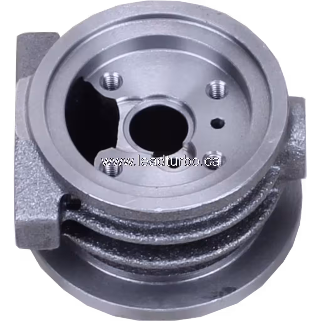 Корпус підшипника турбокомпресора 435910-0001 (GT2556) для Perkins 1104A bottom 45 degree view