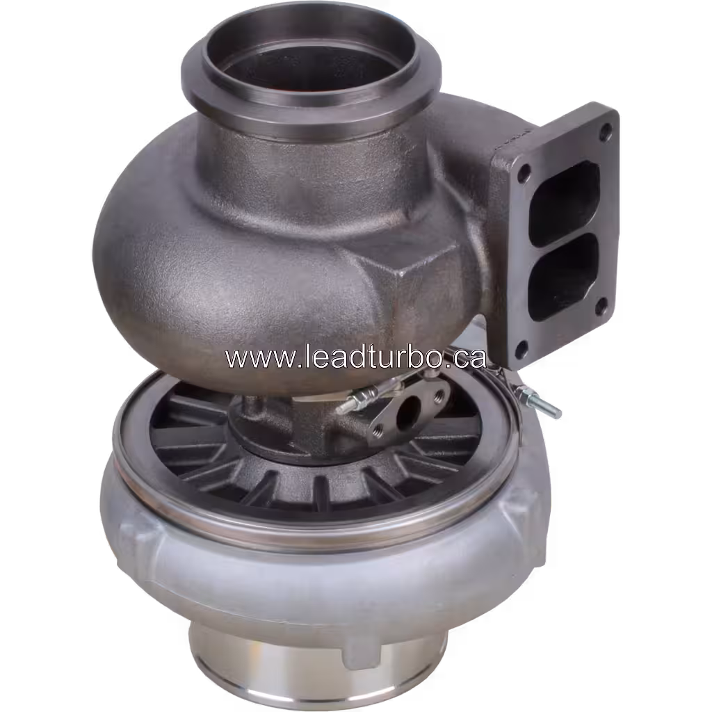 Turbocompresseur 750525-5020S pour CAT C15 (GTA5008B) bottom 45 degree view