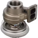 HX55 Turbolader 20857657 Unteransicht mit Turbineneinlassflansch