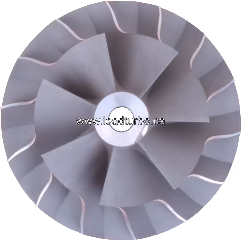 Detalhe da Roda Compressora para Turbo J96 reposição