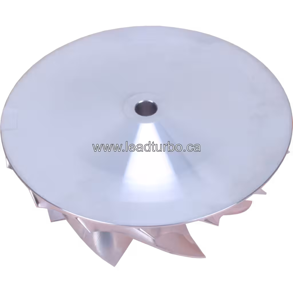 Roue de compresseur 2843562 pour turbo HE400VG HE451VE Cummins ISX bottom 45 degree view