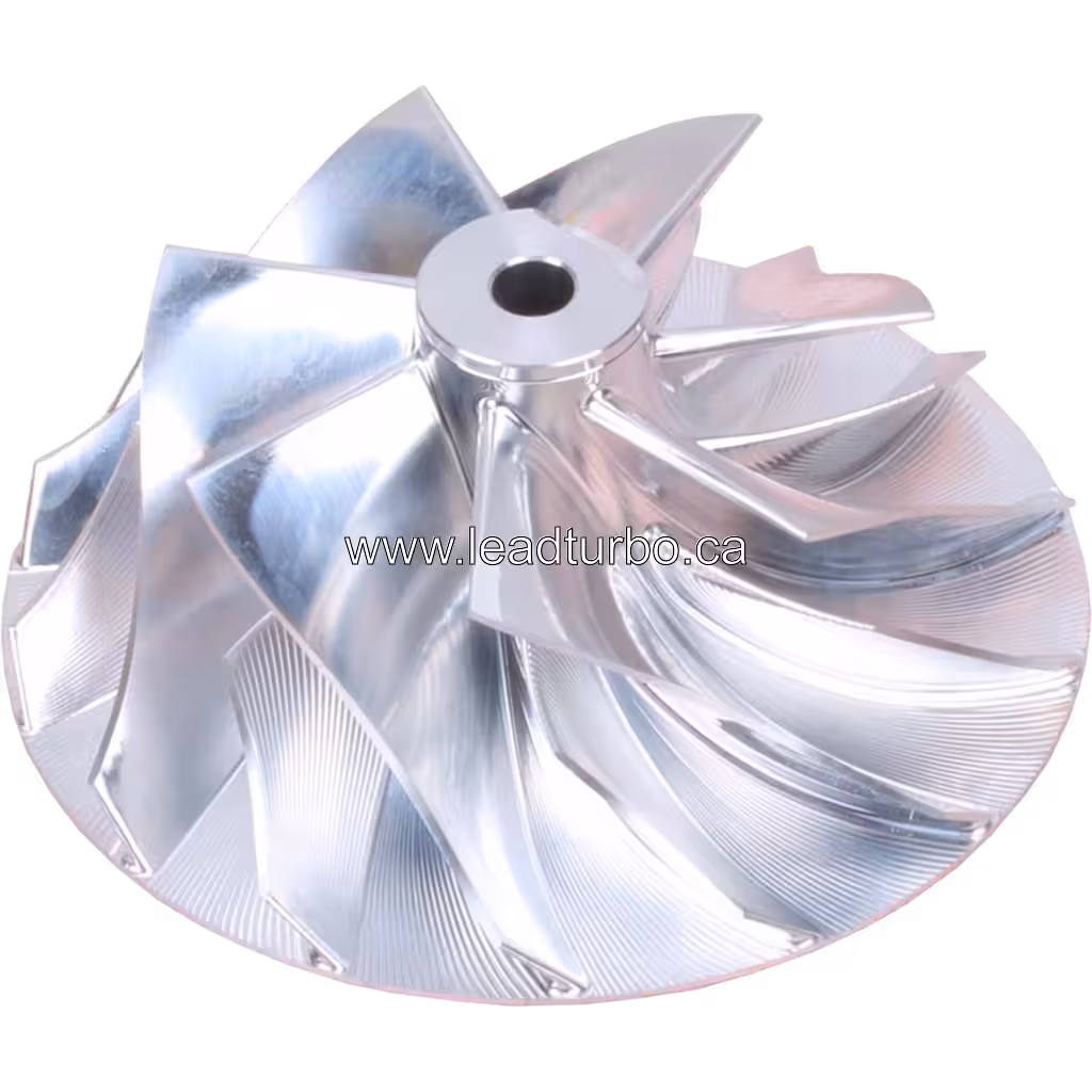 Roue de compresseur 2843562 pour turbo HE400VG HE451VE Cummins ISX 45 degree view
