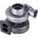 Vista lateral do turbocompressor aftermarket Cummins