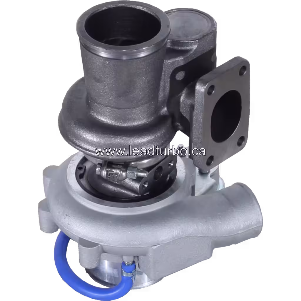 Turbocompresseur HX25W montrant le boîtier turbine et le flanc de montage