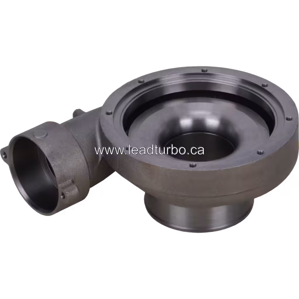 451839-0005 GT6041BL Compressor Housing Replacement for CAT 3512 bottom 45 degree view