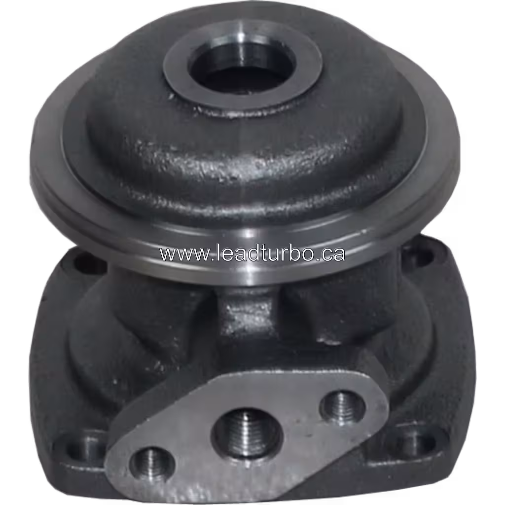 Корпус підшипника турбокомпресора для Cummins 6BT, 4BT та ONAN bottom 45 degree view