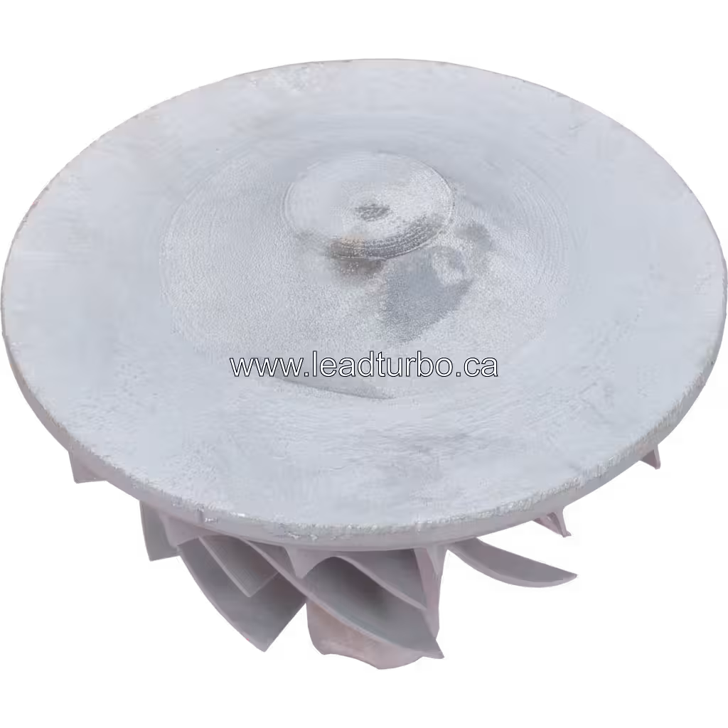 Roue de compresseur KTR90-2 CCW pour Turbo J96 bottom 45 degree view