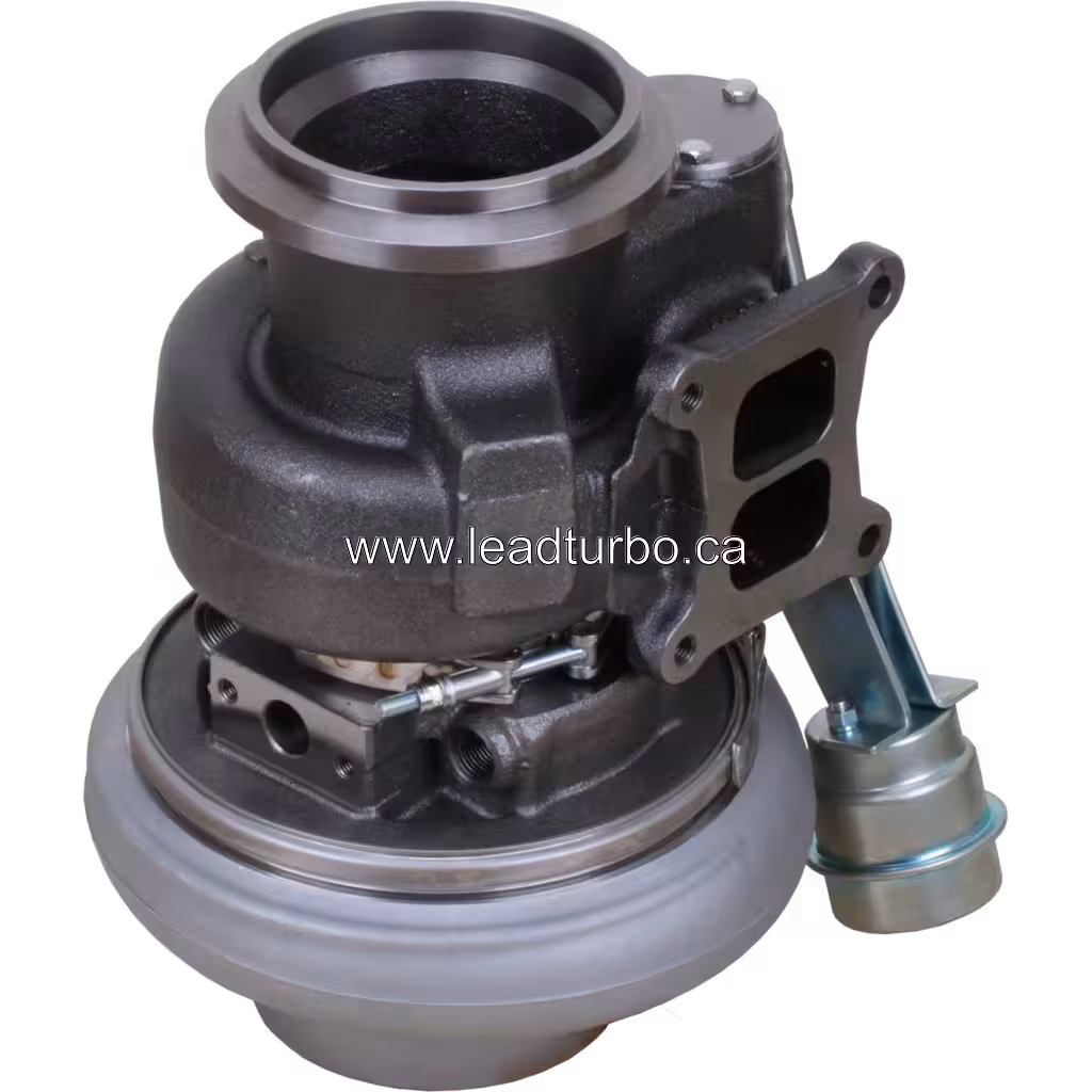 Турбокомпресор 4089863 HX55W заміна для Cummins QSM4 bottom 45 degree view