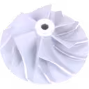 Détail de la roue de compresseur en aluminium