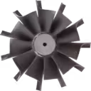 Turbina 2843427 TW HX83 widok z góry – układ łopatek turbiny do Cummins QSK60