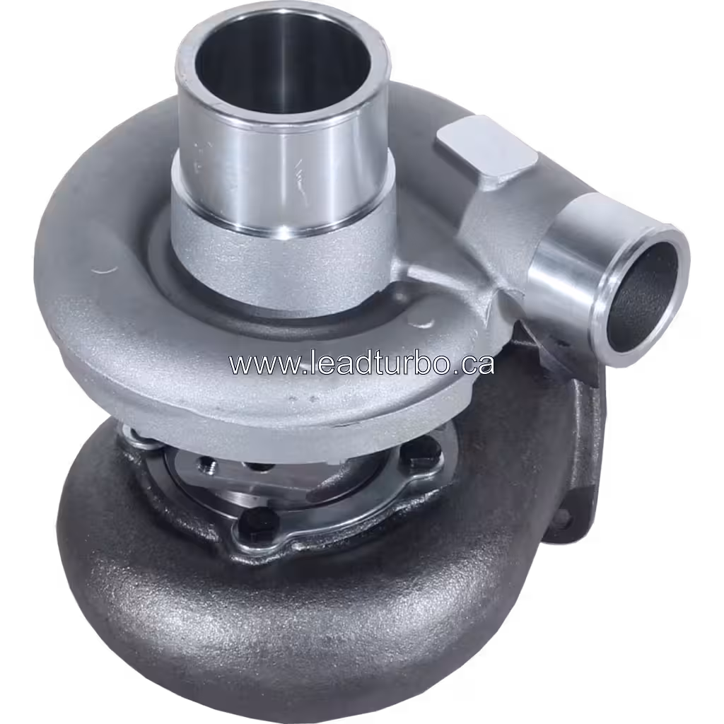 Vista lateral del turbocompresor aftermarket para excavadora CAT