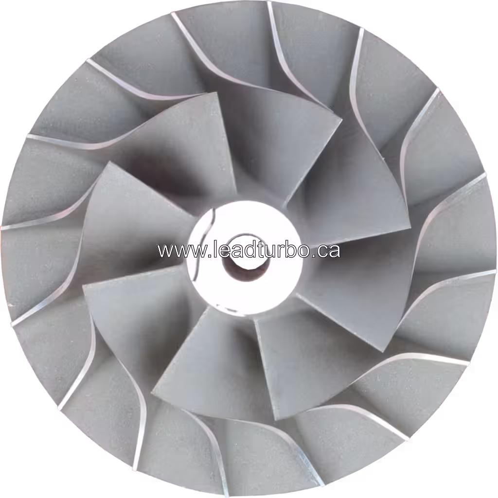 Widok z przodu szarego metalowego koła sprężarki FOR 6506-21-5010 CW do KTR90-232E