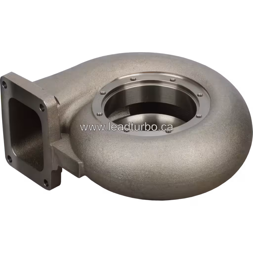 Turbine Housing 3529706 HC5A – Untere Ansicht mit Zentralflansch und Befestigungslöchern