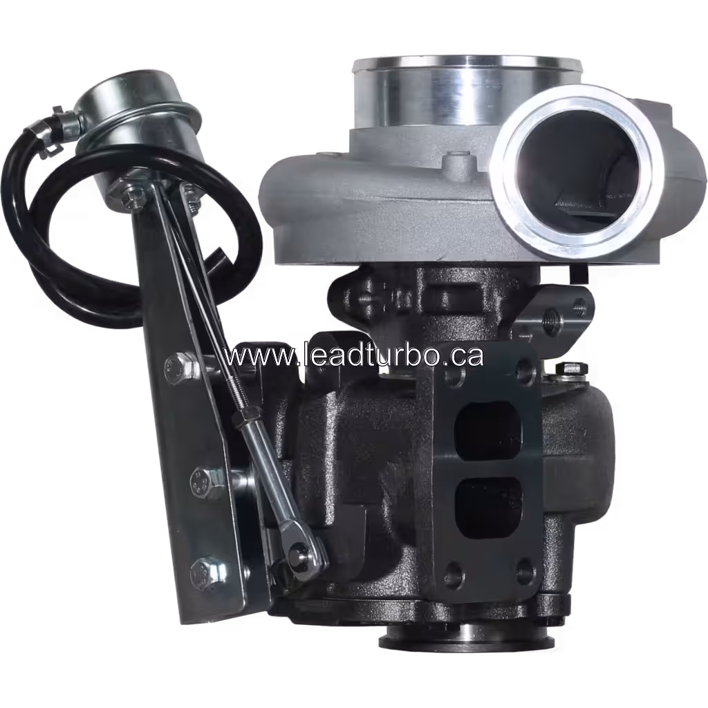 Turbocompresseur 3800463 HX35W vue avant avec roue compresseur