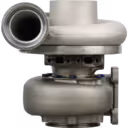 Turbosprężarka 6505-52-5540 KTR110G-K75B – widok z przodu, biała obudowa turbiny i szara obudowa sprężarki