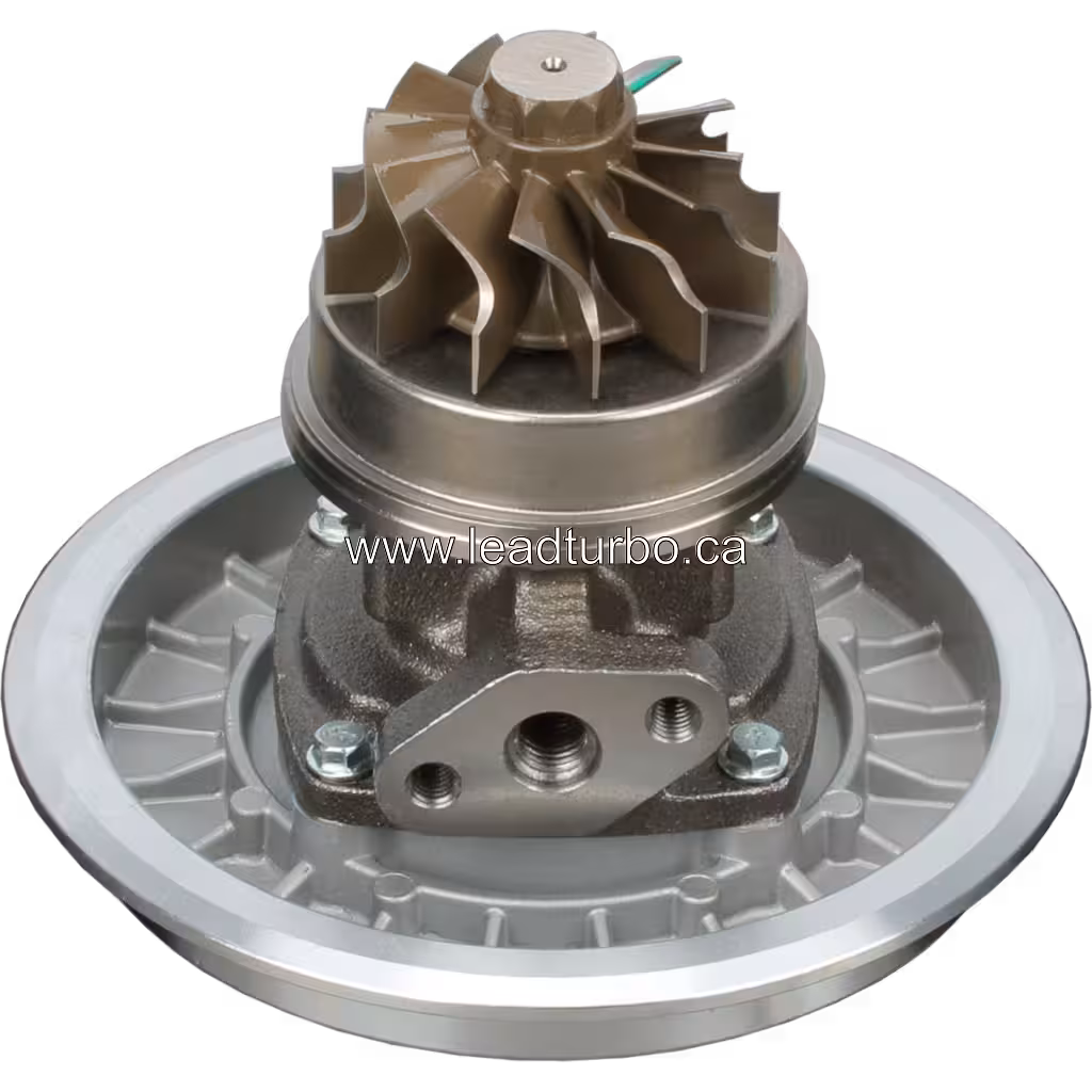 3802291 H1C Turbocharger Core for Daewoo DH220-5 Cummins 6BT bottom 45 degree view